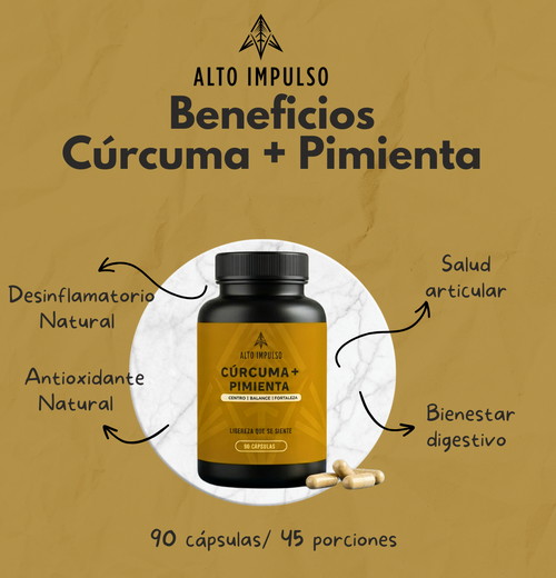 Cúrcuma + Pimienta Negra | 90 cápsulas