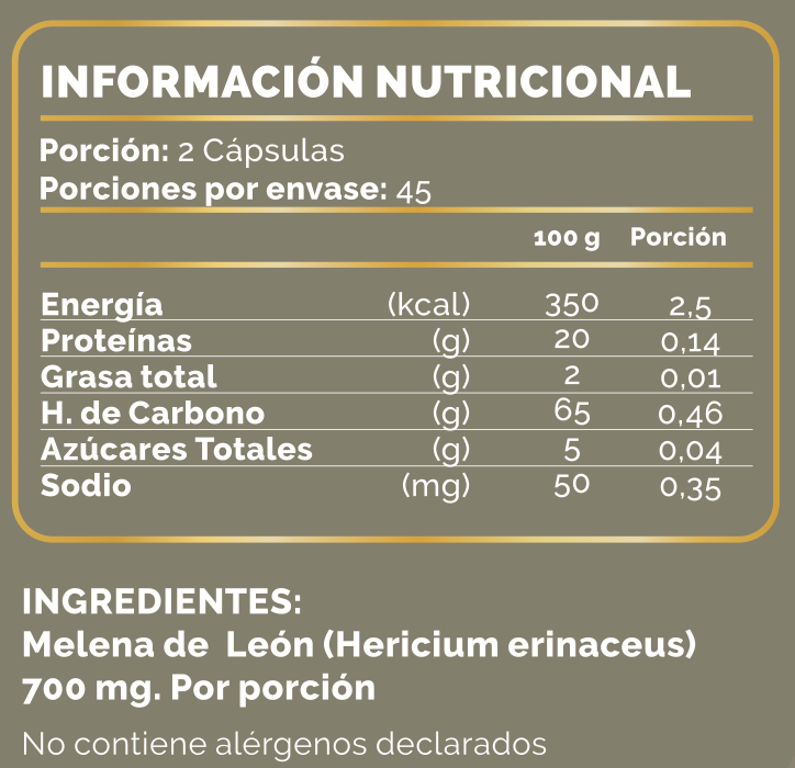 Melena de León | 90 cápsulas (700mg)