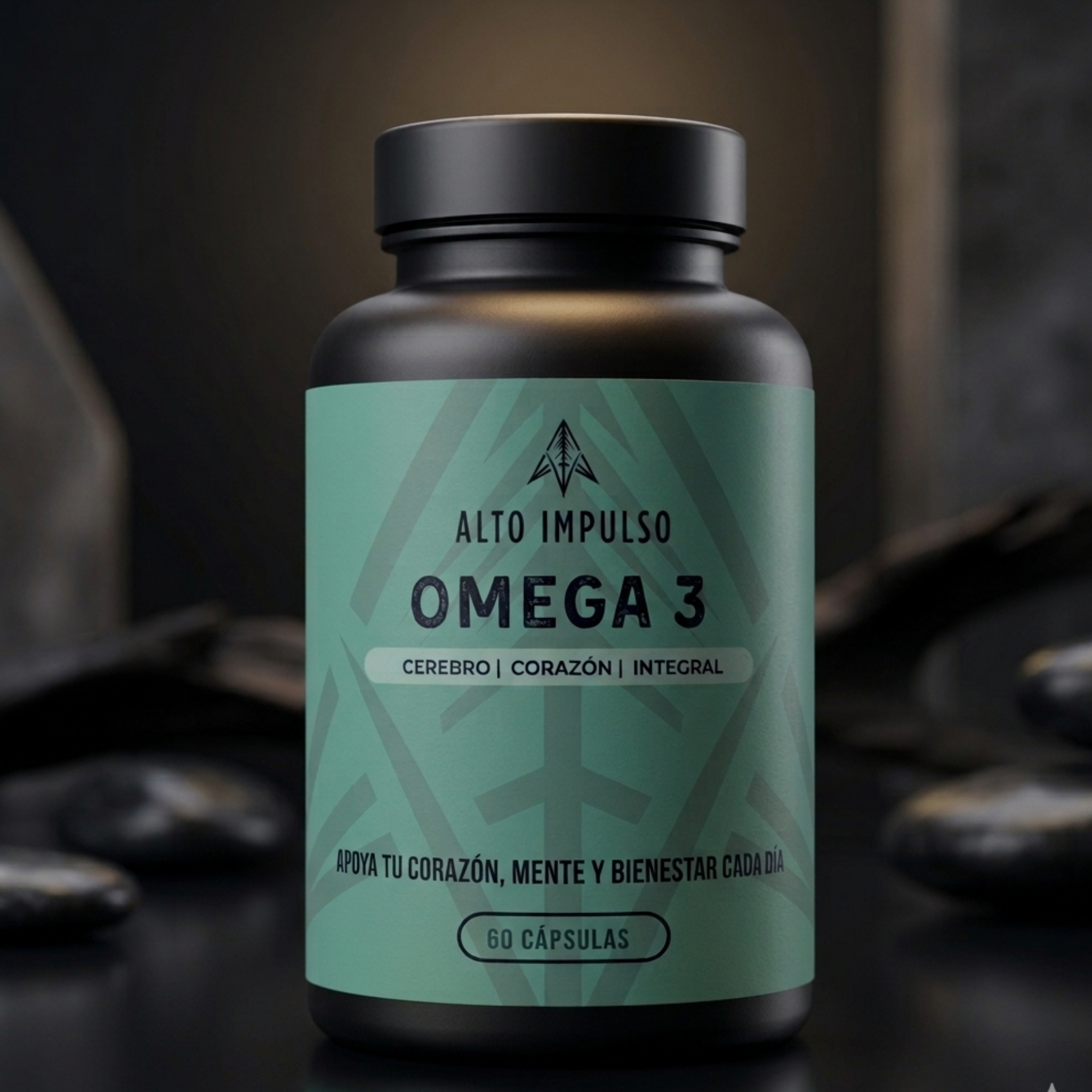 Omega 3 Alto Impulso Premium  - 60 Cápsulas (30 Porciones) - Alta Concentración EPA 80g + DHA 40g